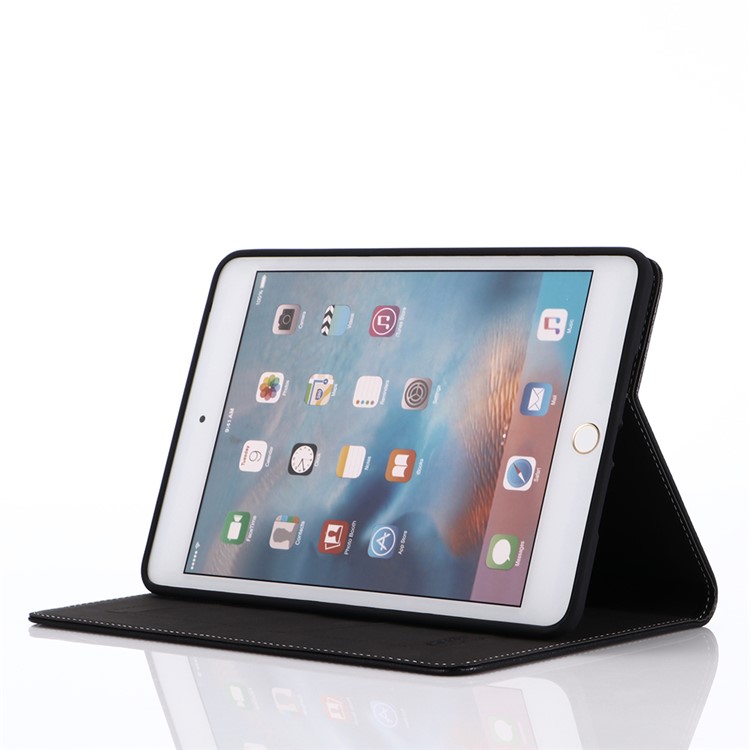 GEBEI Litchi Skin Leather Stand Case with Card Slots for iPad mini (2019) 7.9 inch - Black-15