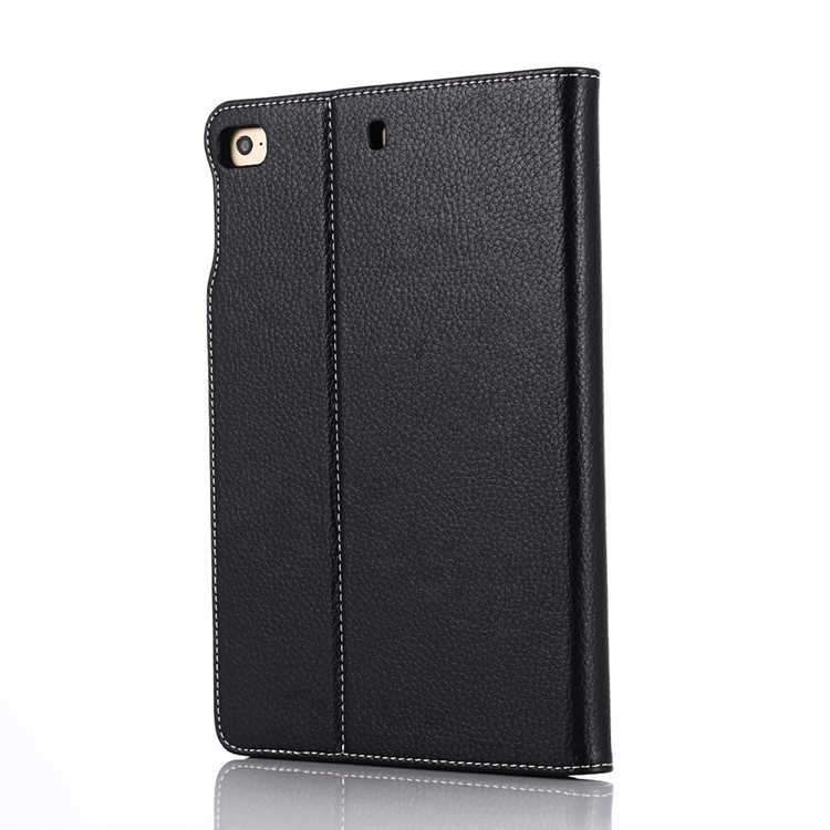 GEBEI Litchi Skin Leather Stand Case with Card Slots for iPad mini (2019) 7.9 inch - Black-2