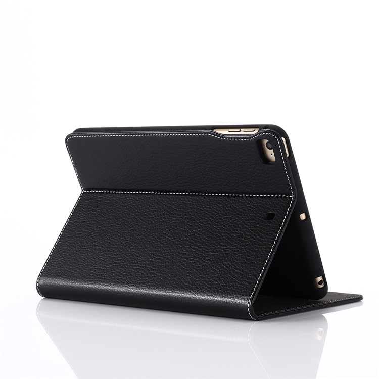 GEBEI Litchi Skin Leather Stand Case with Card Slots for iPad mini (2019) 7.9 inch - Black-4