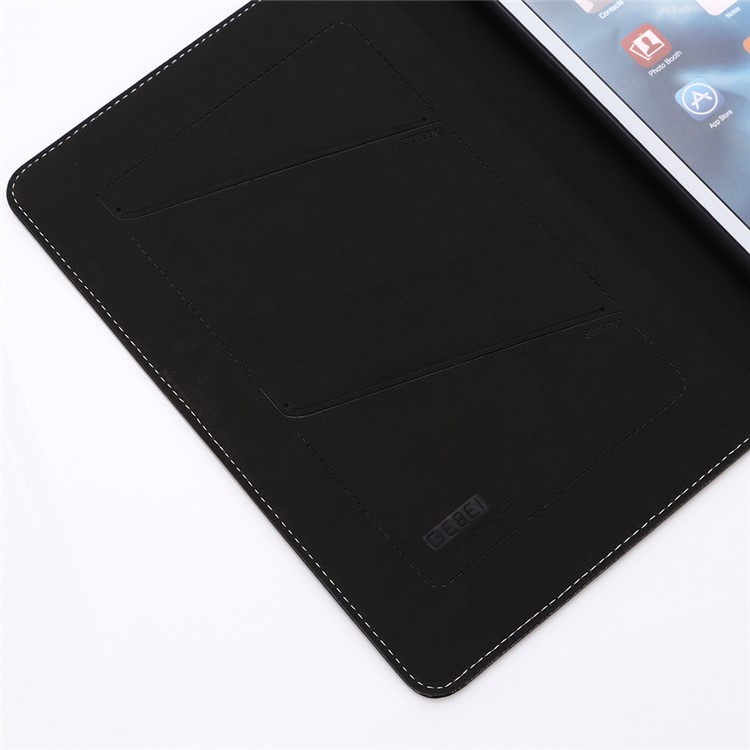 GEBEI Litchi Skin Leather Stand Case with Card Slots for iPad mini (2019) 7.9 inch - Black-9