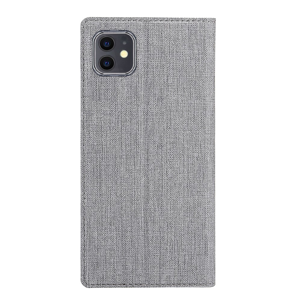 VILI DMX Cross Texture Stand Leather Card Holder Case for iPhone 11 6.1 inch - Grey-15