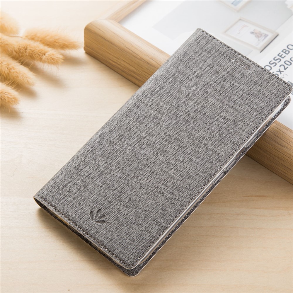 VILI DMX Cross Texture Stand Leather Card Holder Case for iPhone 11 6.1 inch - Grey-18