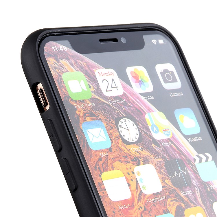 Copertura Del Telefono Del Gatto Caso Ibrido TPU Stampa Fantasia Plastica + Per IPhone XS / X 5,8 Pollici - Mentire Cat-3