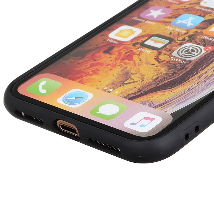 Copertura Del Telefono Del Gatto Caso Ibrido TPU Stampa Fantasia Plastica + Per IPhone XS / X 5,8 Pollici - Mentire Cat-4