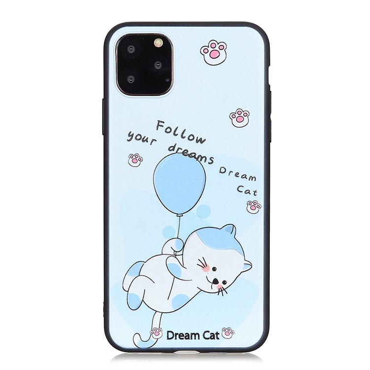 

Кот С Рисунком Печать Жесткий Пластик + TPU Телефон Случае Для Iphone 11 Про 5,8-дюймовый - Кошка И Воздушный Шар, iPhone 11 Pro 5.8 inch