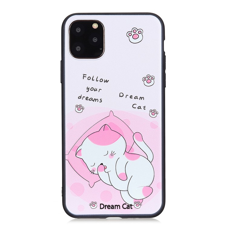 

Cat Patterned Printing Hard Plastic + TPU Phone Case for iPhone 11 Pro 5.8-inch - Dream Cat, iPhone 11 Pro 5.8 inch