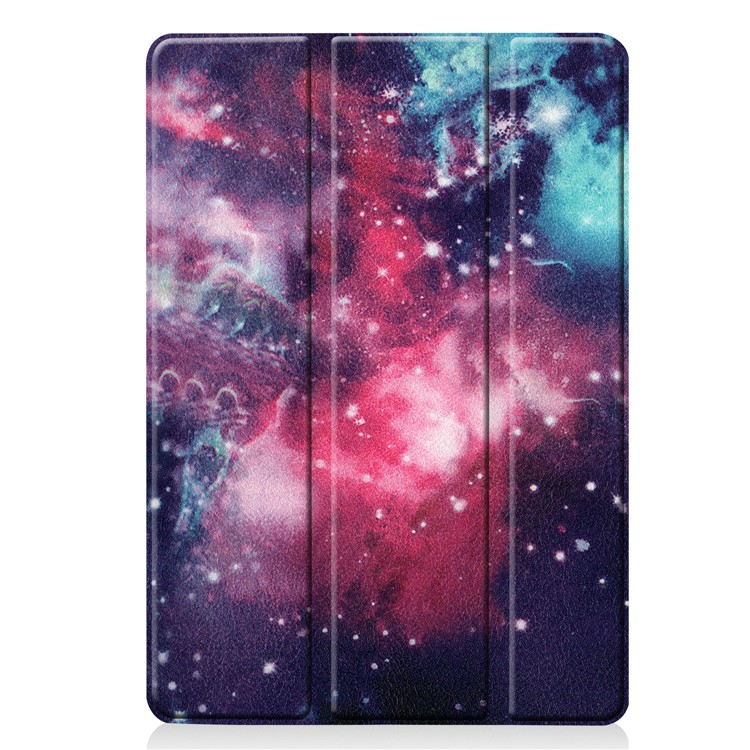 Impresión de Patrones de Moda PU Cuero Tri-fold Stand Case Para Ipad 10.2 (2021)/(2020)/(2019) - Cielo Estrellado