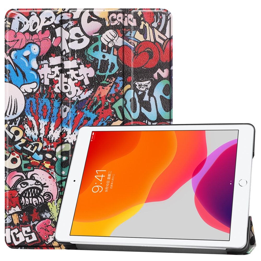 POINT IMPRESSION DE TRIC TRI-FOLD TRI-FOLD TRI-FOLD Tablet Pour IPad 10.2 (2020) (2019) - Graffiti-1