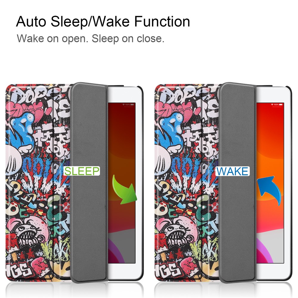 POINT IMPRESSION DE TRIC TRI-FOLD TRI-FOLD TRI-FOLD Tablet Pour IPad 10.2 (2020) (2019) - Graffiti-2
