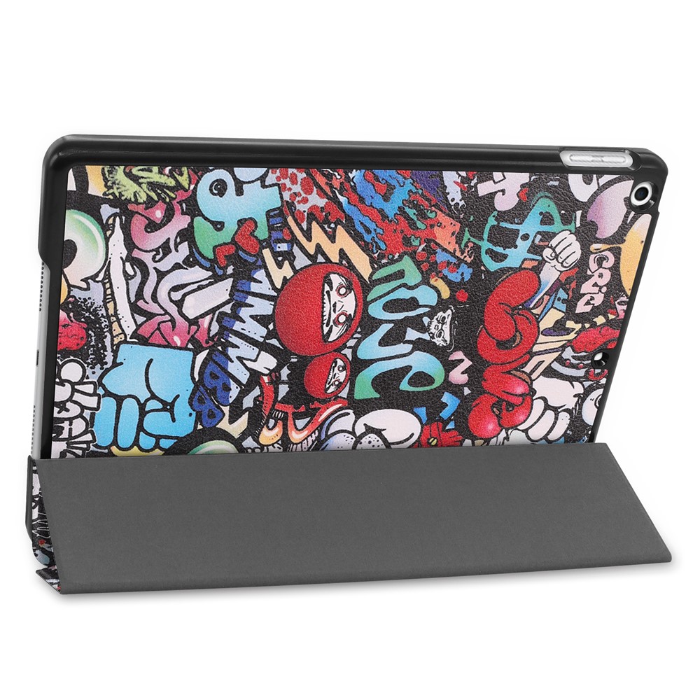 Tablet in Pelle di Stampa in Pelle PU in Pelle PU Per Ipad 10.2 (2021)/(2020)/(2019) - Modello di Graffiti-5