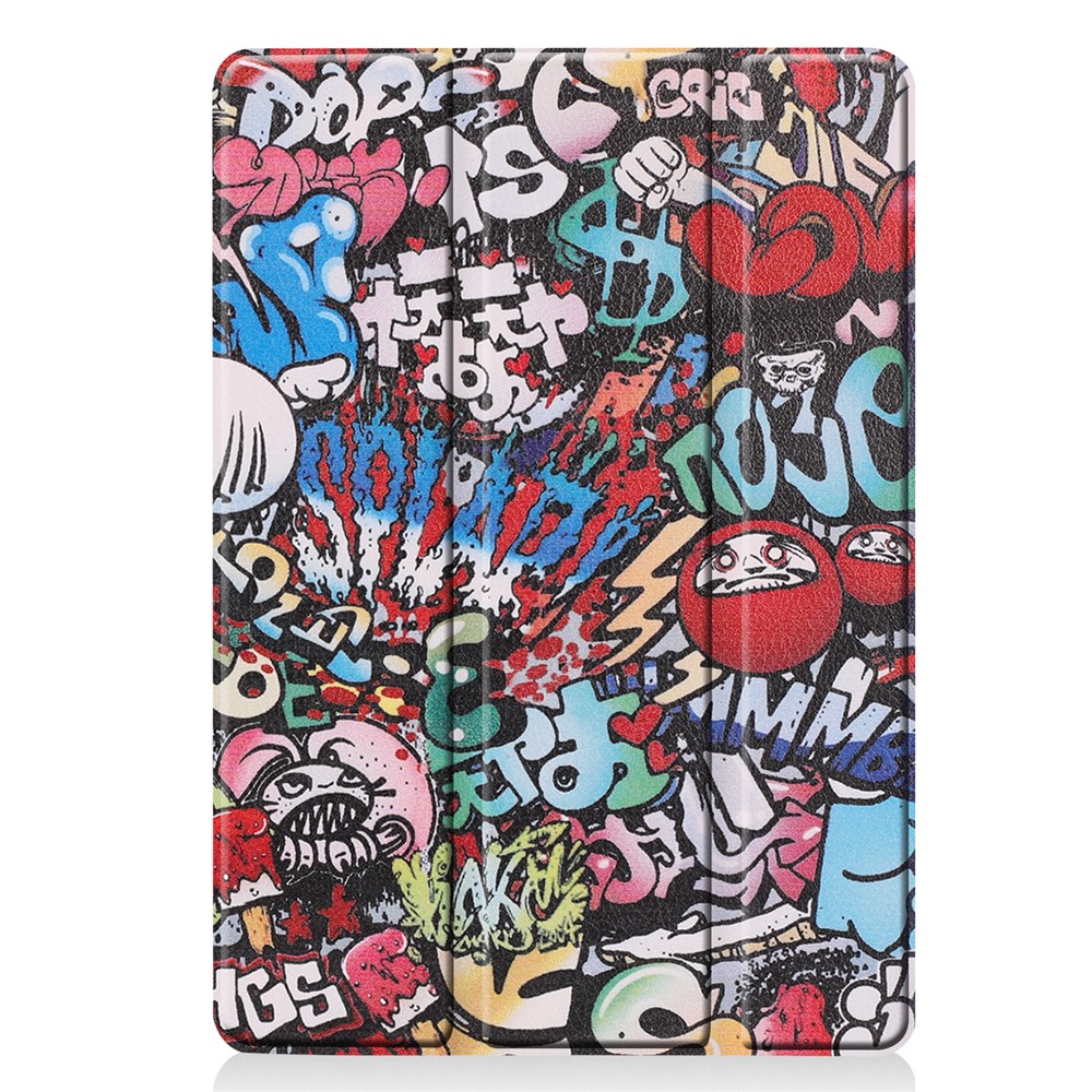 Tablet in Pelle di Stampa in Pelle PU in Pelle PU Per Ipad 10.2 (2021)/(2020)/(2019) - Modello di Graffiti-7