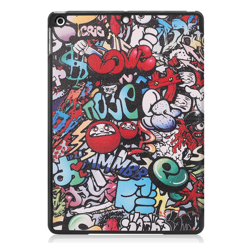 Tablet in Pelle di Stampa in Pelle PU in Pelle PU Per Ipad 10.2 (2021)/(2020)/(2019) - Modello di Graffiti-8