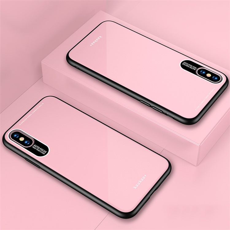 

Laica Series TPU Edge PC Acrylic Back Stylish Phone Cover Case for iPhone XS/X 5.8 inch - Pink, iPhone XS 5.8 inch