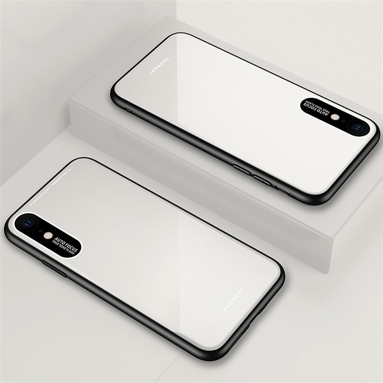 

Laica Series Cool TPU Edge PC Acrylic Back Phone Cover Shell Case for iPhone XR 6.1 inch - White, iPhone XR 6.1 inch