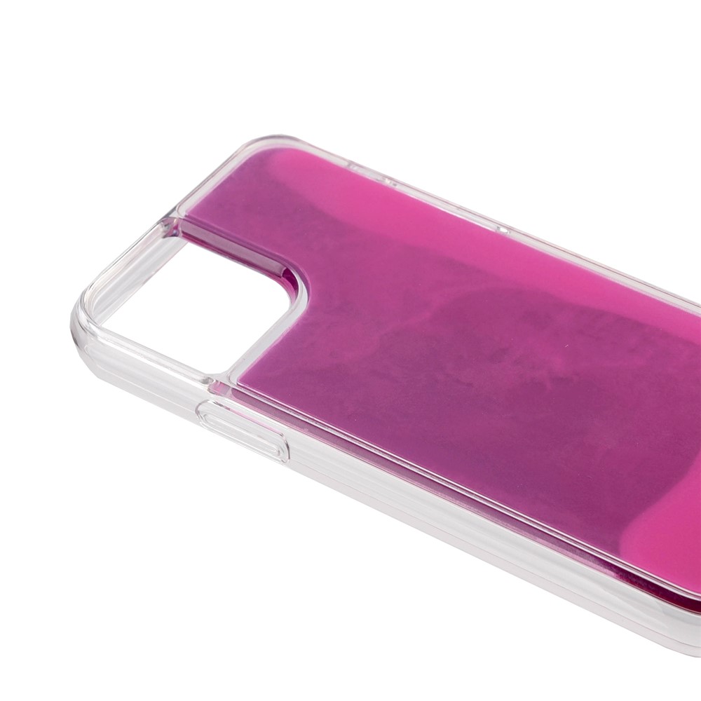 Luminous Dynamic Quicksand Shell Case Phone Cover for iPhone 11 6.1 inch - Purple/Rose-3