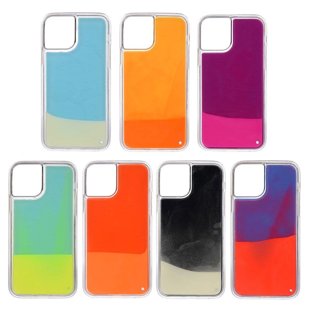 Luminous Dynamic Quicksand Shell Case Phone Cover for iPhone 11 6.1 inch - Purple/Rose-5