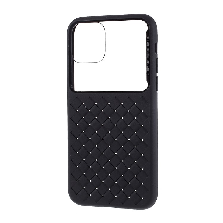 Woven Pattern Plastic+TPU Phone Case for iPhone 11 Pro Max 6.5-inch - Black-3