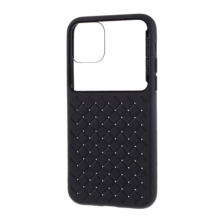 Woven Texture Plastic+TPU Phone Case for iPhone 11 6.1-inch - Black-2