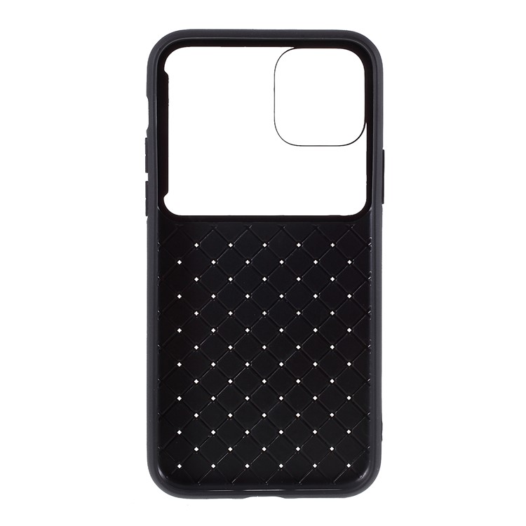 Woven Texture Plastic+TPU Phone Case for iPhone 11 6.1-inch - Black-3