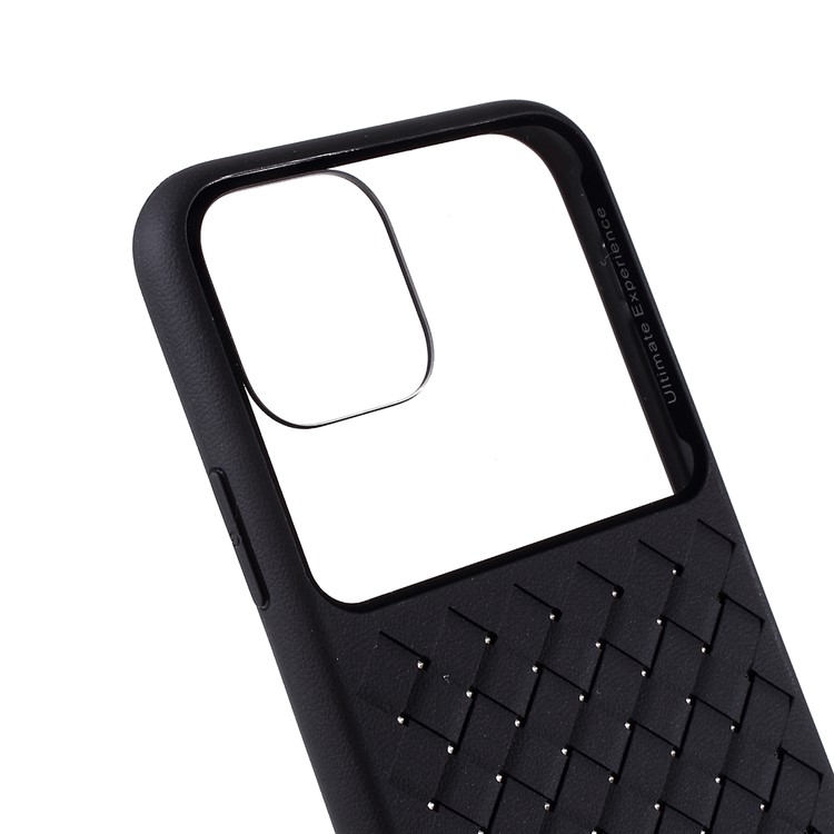 Woven Texture Plastic+TPU Phone Case for iPhone 11 6.1-inch - Black-4