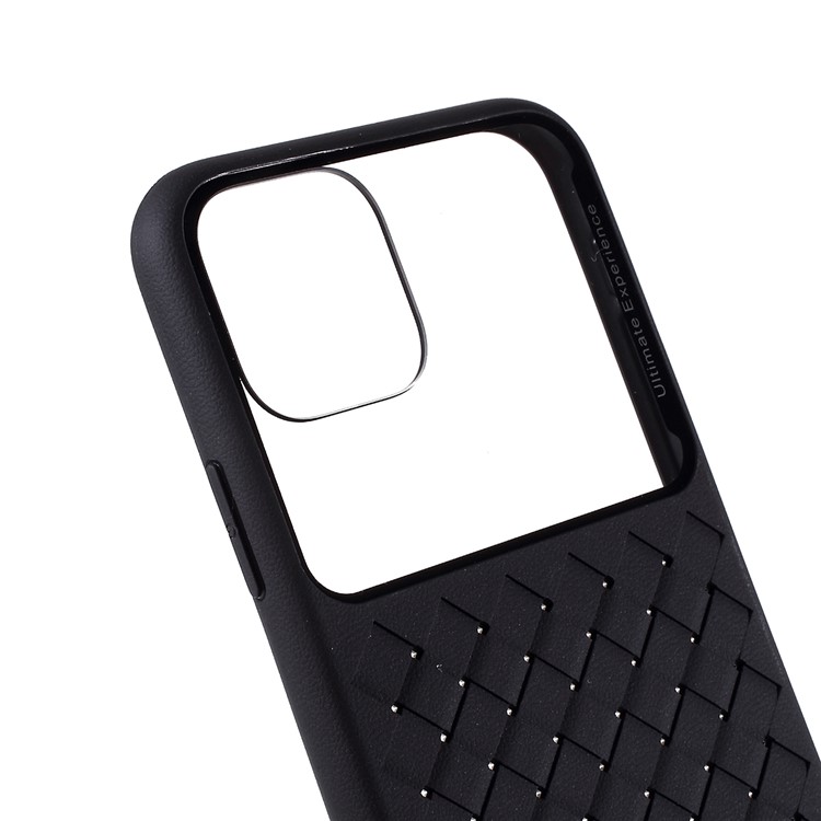 Woven Pattern Plastic+TPU Phone Case for iPhone 11 Pro 5.8-inch - Black-4