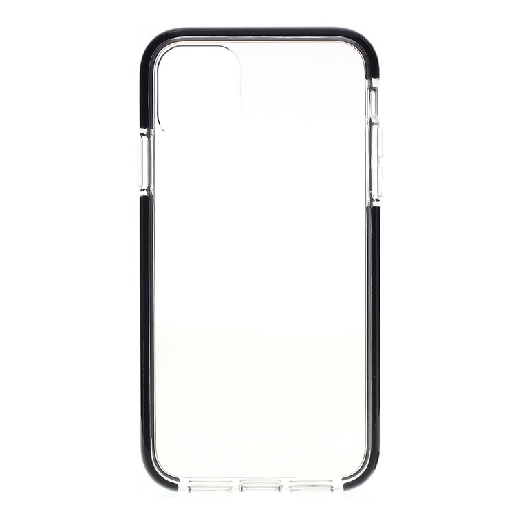 Bi-color Dropproof TPU + Acrylic Clear Back Phone Case for iPhone 11 6.1 inch - Black-1