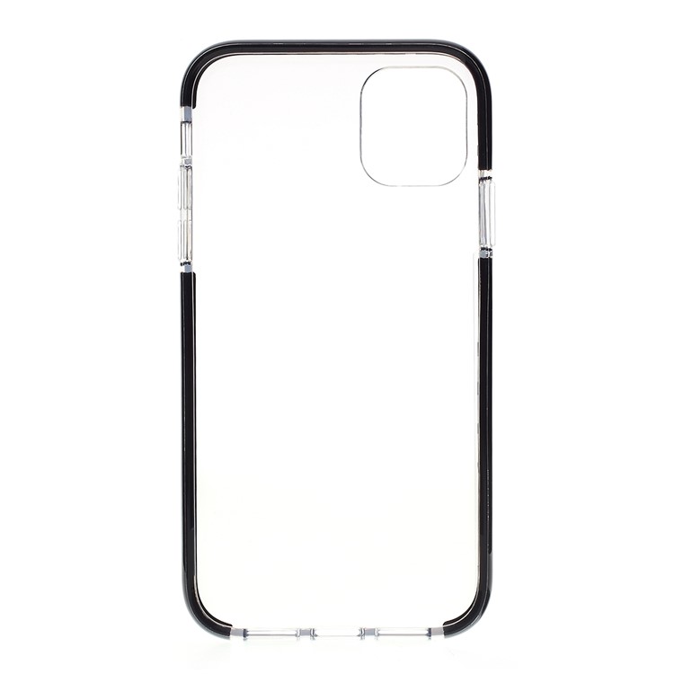 Bi-color Dropproof TPU + Acrylic Clear Back Phone Case for iPhone 11 6.1 inch - Black-3