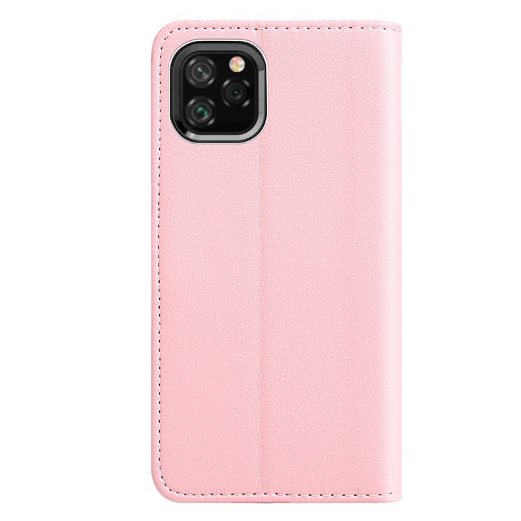 Leaf Pattern Leather Wallet Case for iPhone 11 Pro 5.8 inch - Pink-3