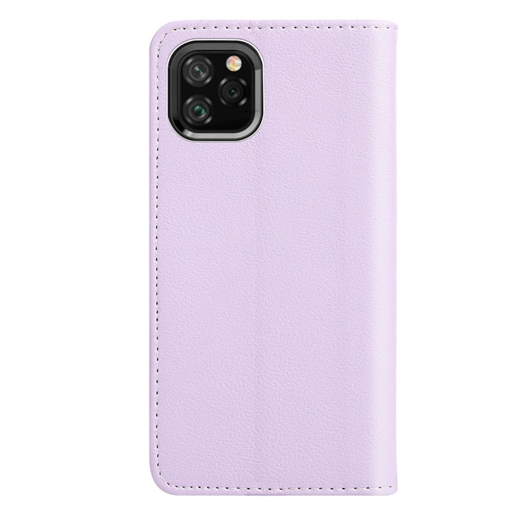 Leaf Pattern Leather Wallet Case for iPhone 11 Pro Max 6.5 inch - Purple-3