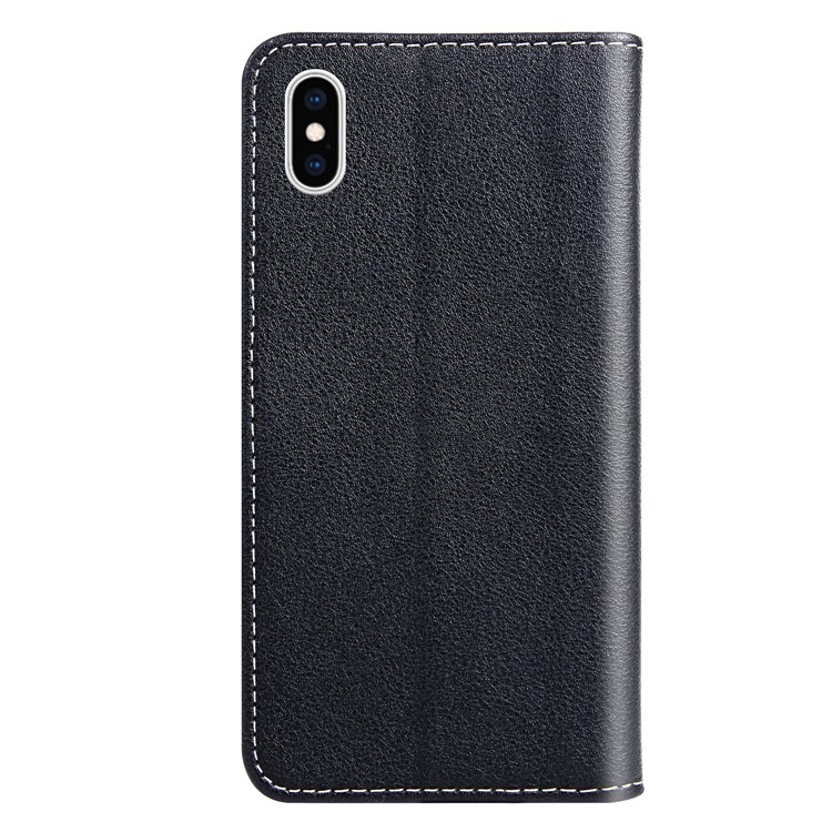 Leaf Pattern Leather Wallet Case for iPhone XS 5.8 inch - Black-3