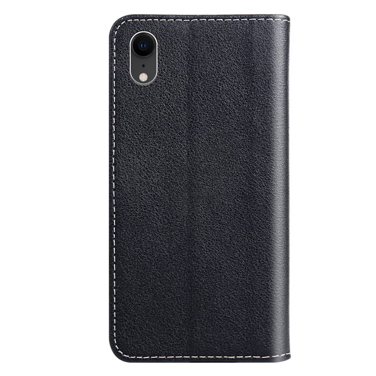 Cassa Del Cuoio Magnetica Modello Di Foglia Di Iphone XR 6,1 Pollici - Nero-3