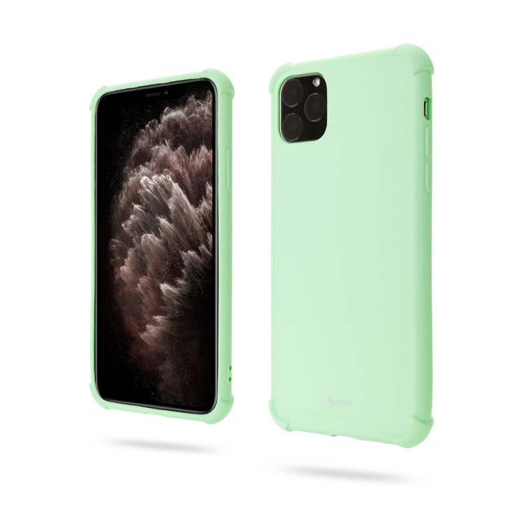 ROAR Anti-drop Macaroon Style TPU Phone Cover for iPhone 11 Pro Max 6.5-inch - Light Green-1