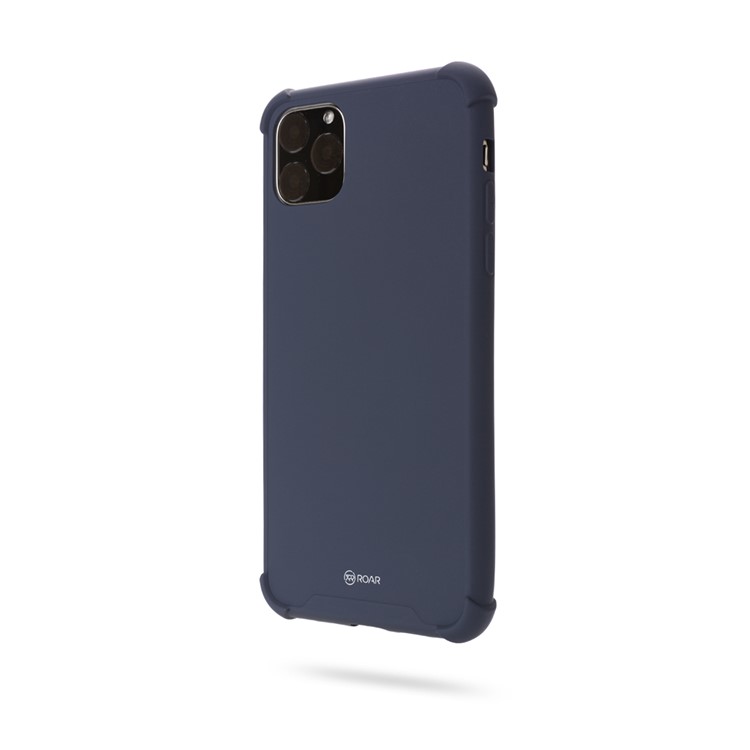 ROAR Anti-drop Macaroon Style TPU Phone Cover for iPhone 11 Pro Max 6.5-inch - Dark Blue-3