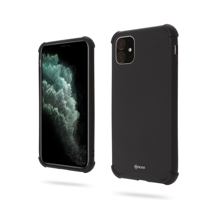 Copertura Del Telefono Di TPU ROAR Anti-goccia Stile Amaretto Per IPhone 11 Da 6,1 Pollici - Nero-1