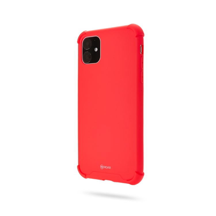 ROAR Anti-drop Macaroon Style TPU Phone Cover for iPhone 11 6.1-inch - Red-3