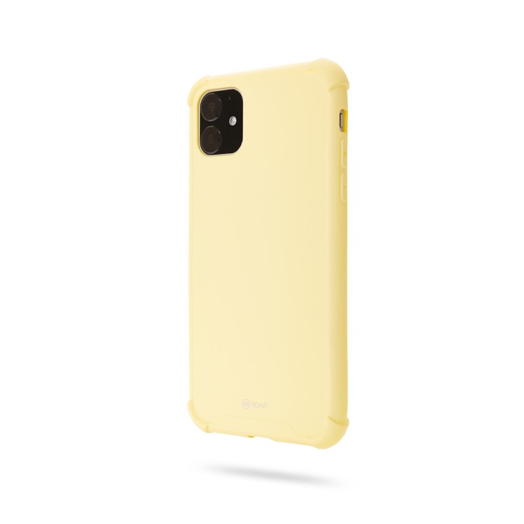 ROAR Anti-drop Macaroon Style TPU Phone Cover for iPhone 11 6.1-inch - Yellow-3