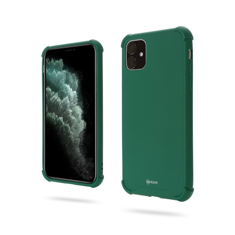 ROAR Anti-drop Macaroon Style TPU Phone Cover for iPhone 11 6.1-inch - Green-1