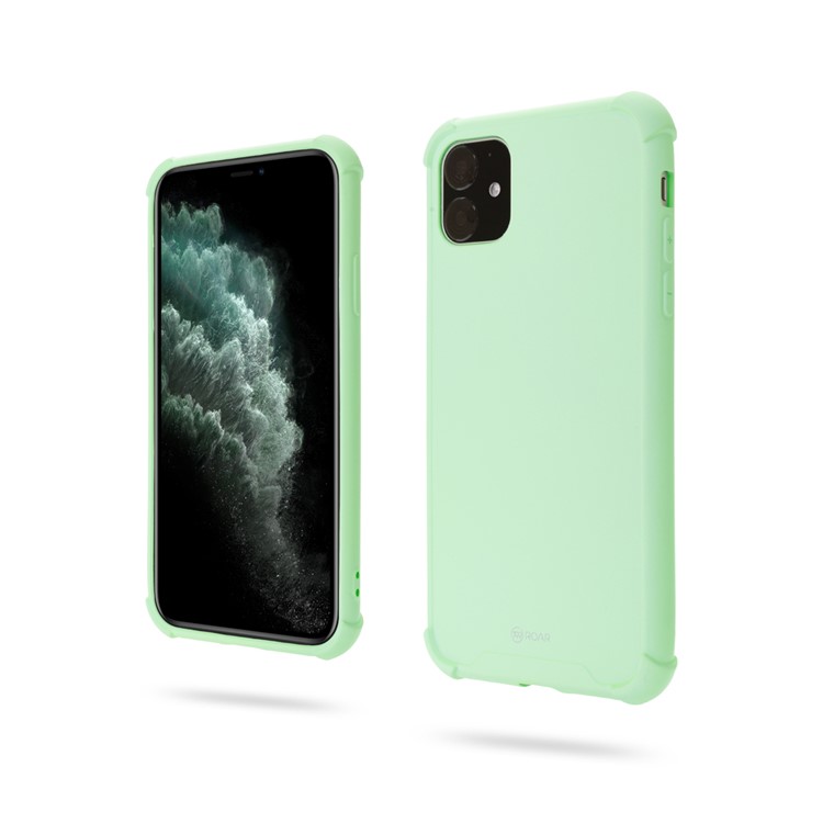 ROAR Anti-drop Macaroon Style TPU Phone Cover for iPhone 11 6.1-inch - Light Green-1
