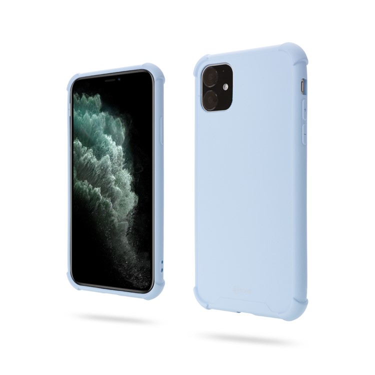 ROAR Anti-drop Macaroon Style TPU Phone Cover for iPhone 11 6.1-inch - Baby Blue-1