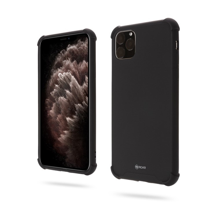 ROAR Anti-drop Macaroon Style TPU Phone Cover for iPhone 11 Pro 5.8-inch - Black-1