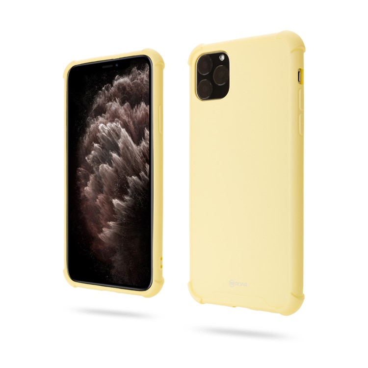 ROAR Anti-drop Macaroon Style TPU Phone Cover for iPhone 11 Pro 5.8-inch - Yellow-1