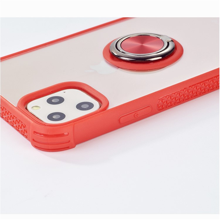 PC+TPU Hybrid Rotating Kickstand Phone Case for Apple iPhone 11 Pro 5.8 inch - Red-5