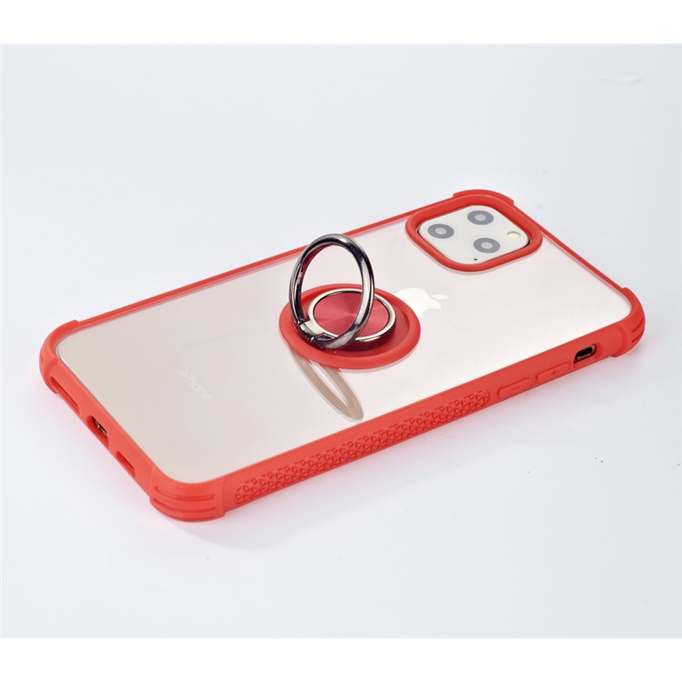 PC+TPU Hybrid Rotating Kickstand Phone Case for Apple iPhone 11 Pro 5.8 inch - Red-7