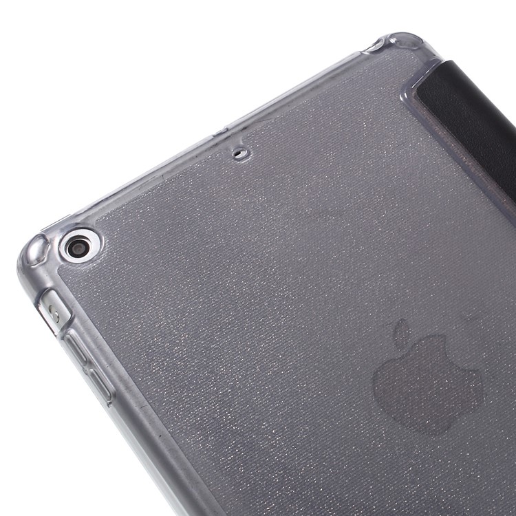 Tri-fold PU Leather and Back TPU Cover for iPad Mini 1/2/3 - Black-11