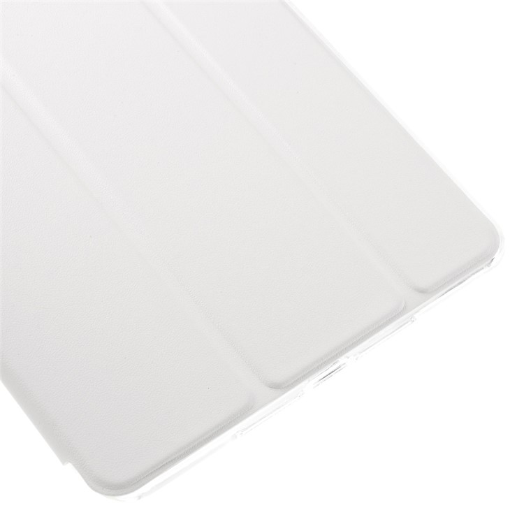 Tri-fold PU Leather and Back TPU Case for iPad Mini 1/2/3 - White-10
