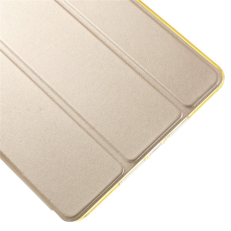 Tri-fold PU Leather and Back TPU Shell for iPad Mini 1/2/3 - Champagne-10