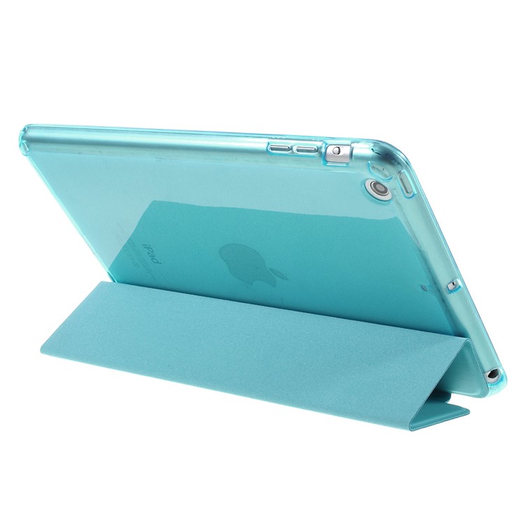 Tri-fold Stand Flip Leather and Protective Case for iPad Mini 1/2/3 - Blue-5