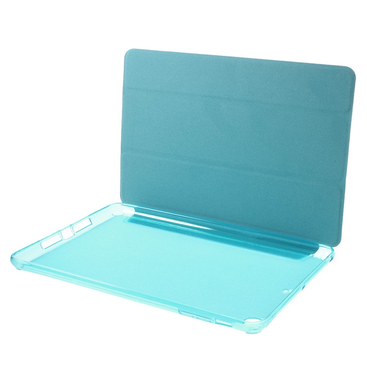 Tri-fold Stand Flip Leather and Protective Case for iPad Mini 1/2/3 - Blue-9