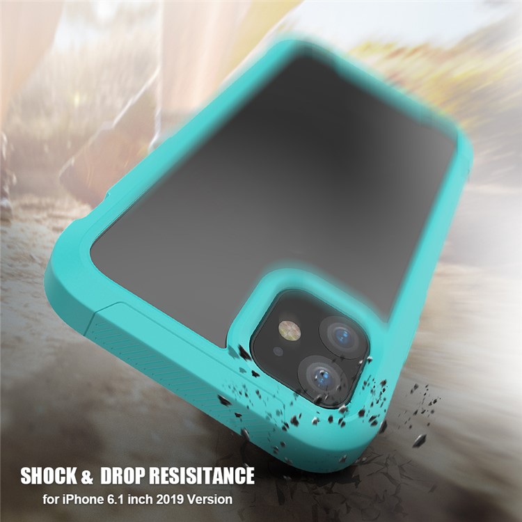 Non-slip Shockproof Edge Clear Phone Case for iPhone 11 6.1 inch - Green-4