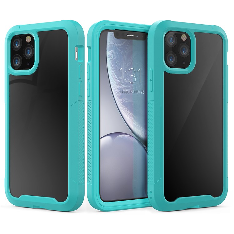 Non-slip Shockproof Edge Clear Phone Cover for Apple iPhone 11 Pro 5.8 inch - Green-1